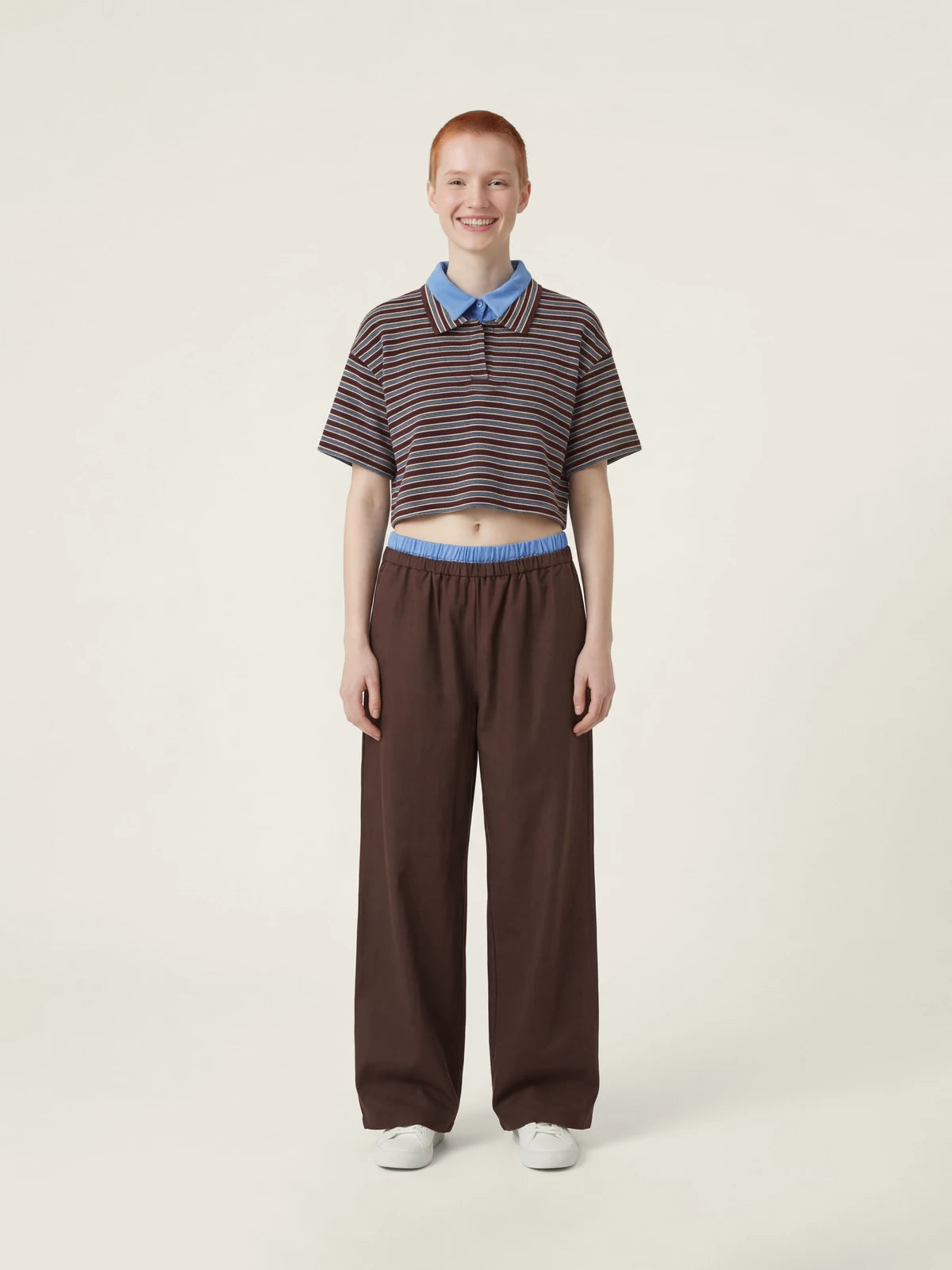 Conjunto de camiseta corta y pantalón a rayas Kins Class para adultos