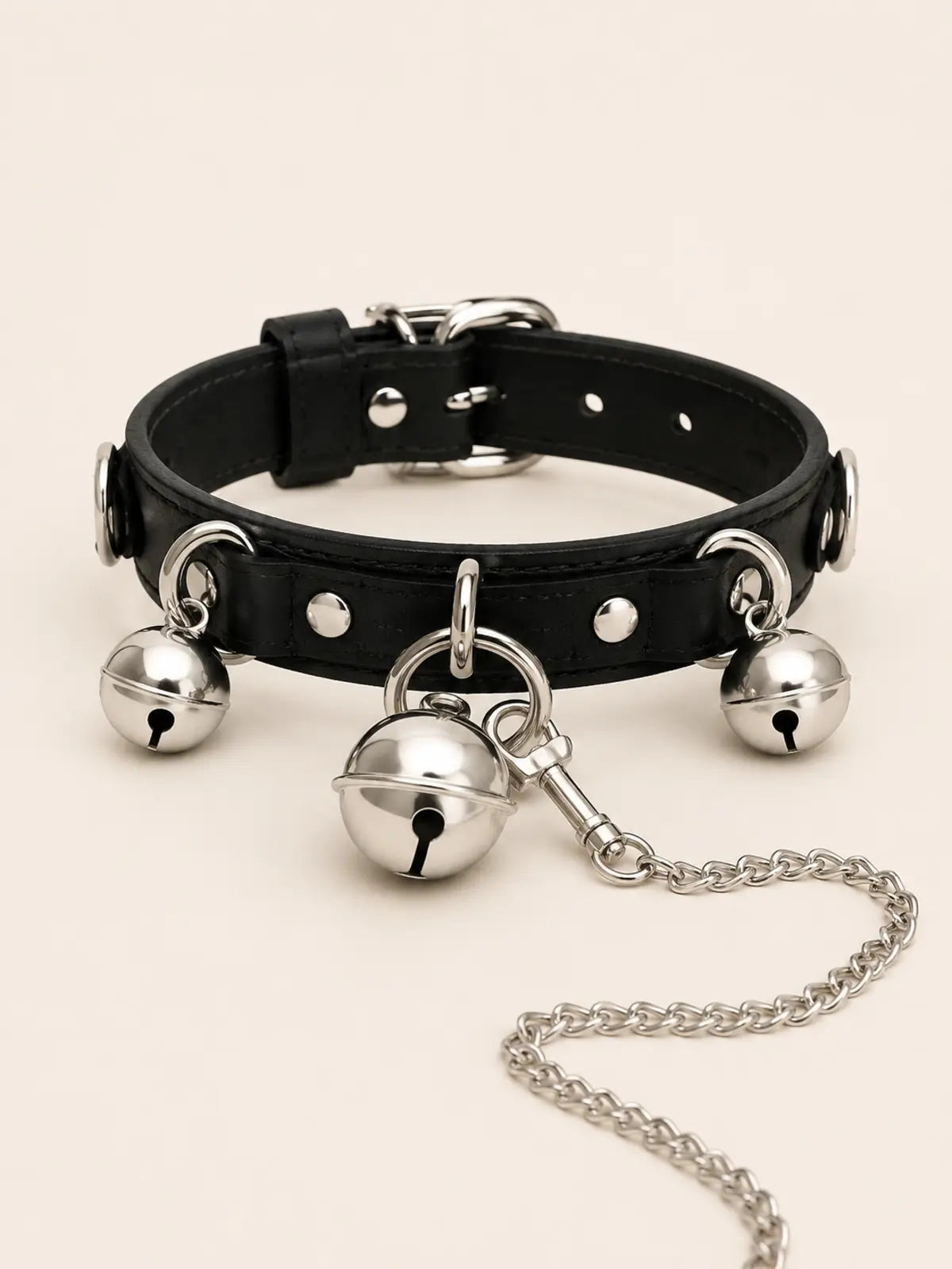 Goth Punk Spike Studded Leather Choker Collar