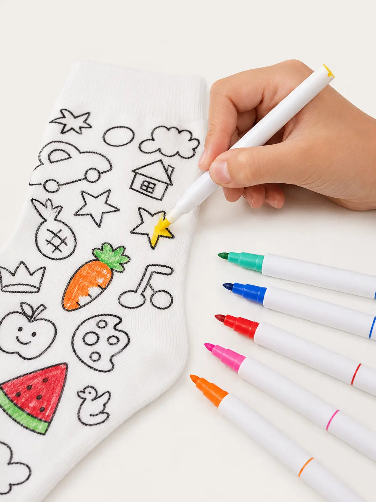 Family DIY Painting Socks Gift Set, Parent‑Child Hand‑Doodle Craft Kit