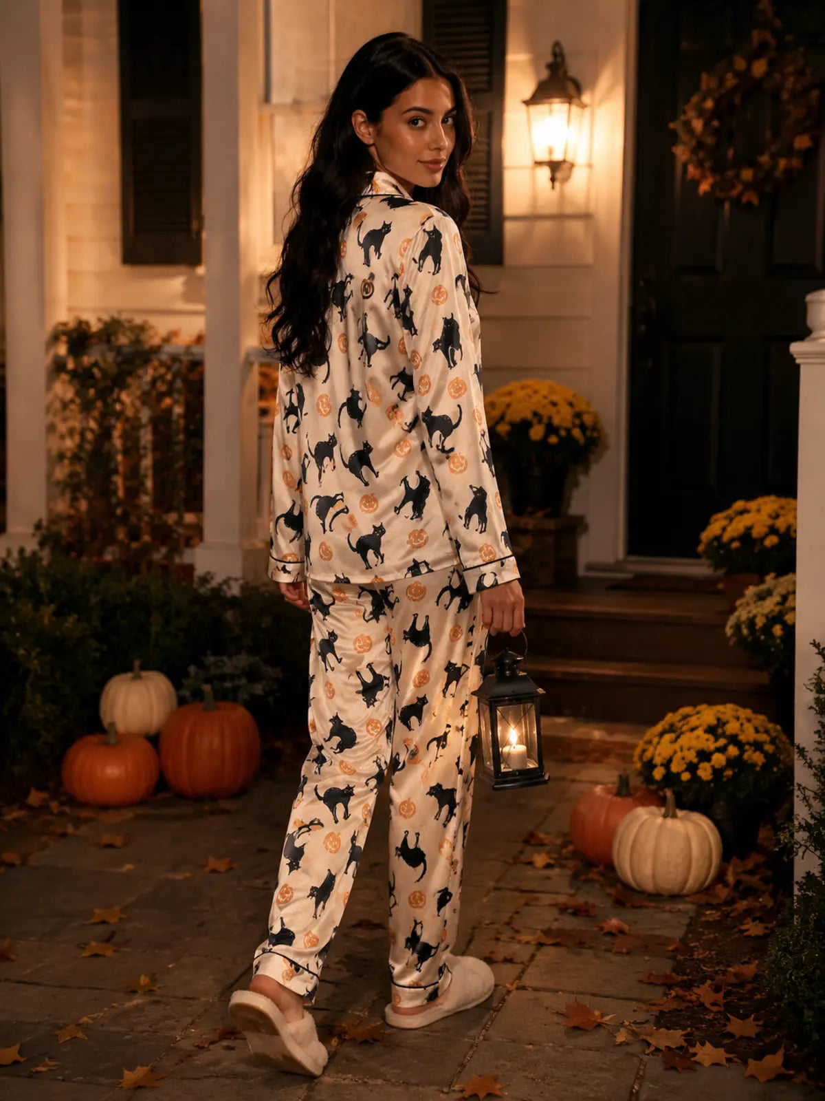 Halloween Pumpkin Print Pajamas