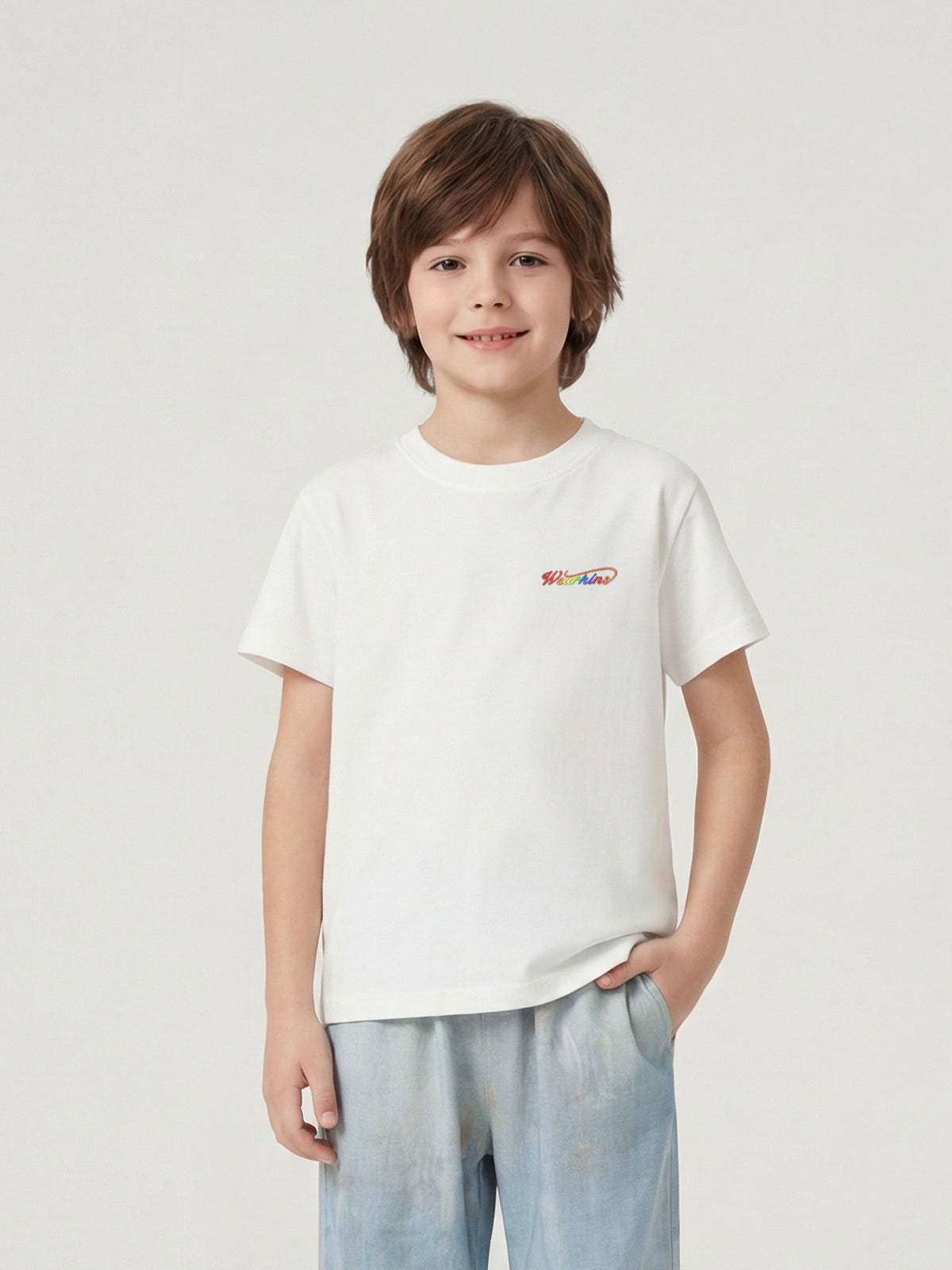 Kins Class Besticktes T-Shirt & Jeans-Set für Kinder