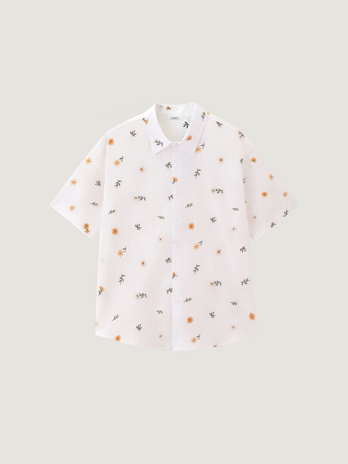 Sunny Escape Embroidery Short Sleeves Shirt For Adults