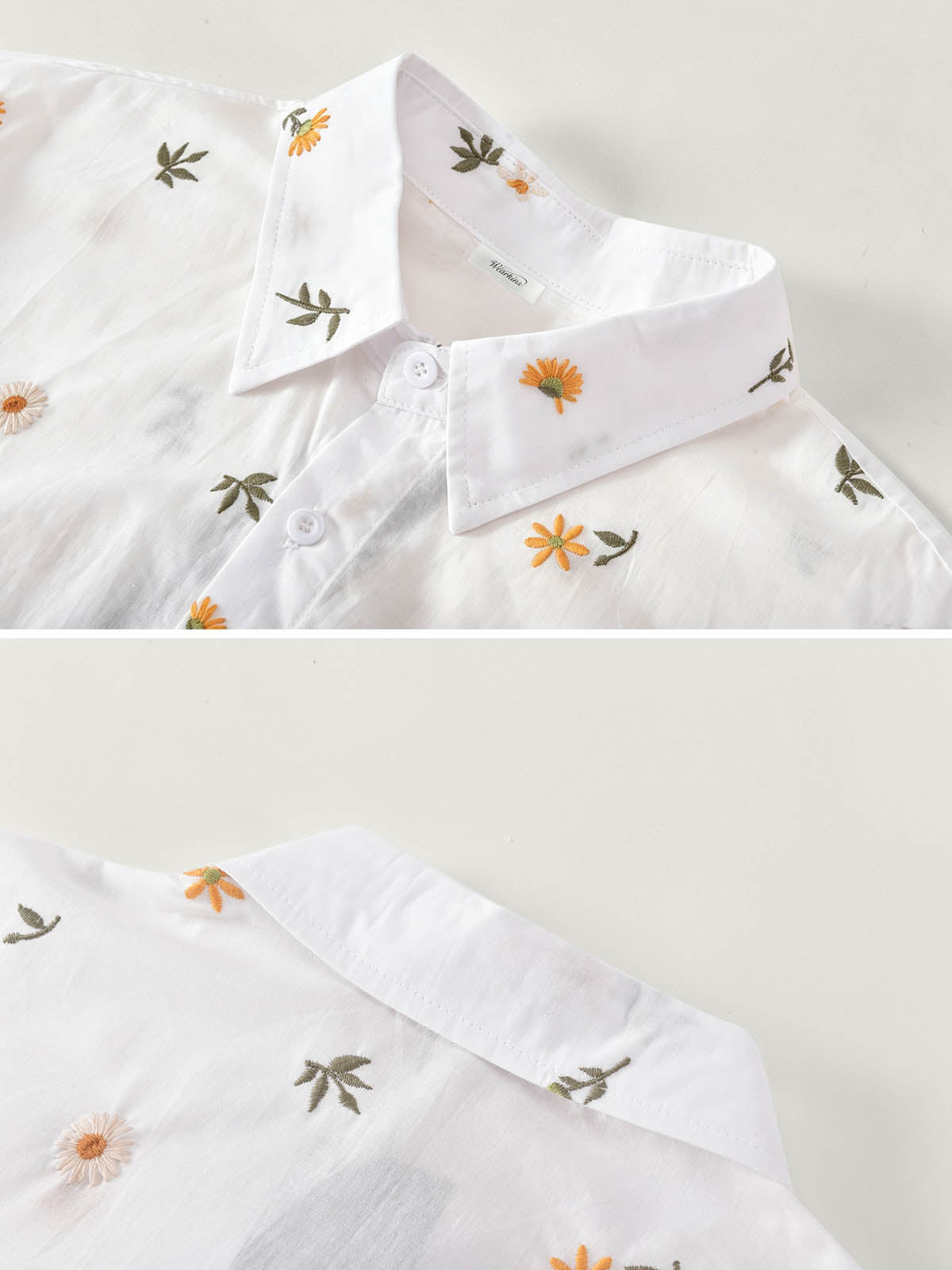 Sunny Escape Embroidery Short Sleeves Shirt For Adults