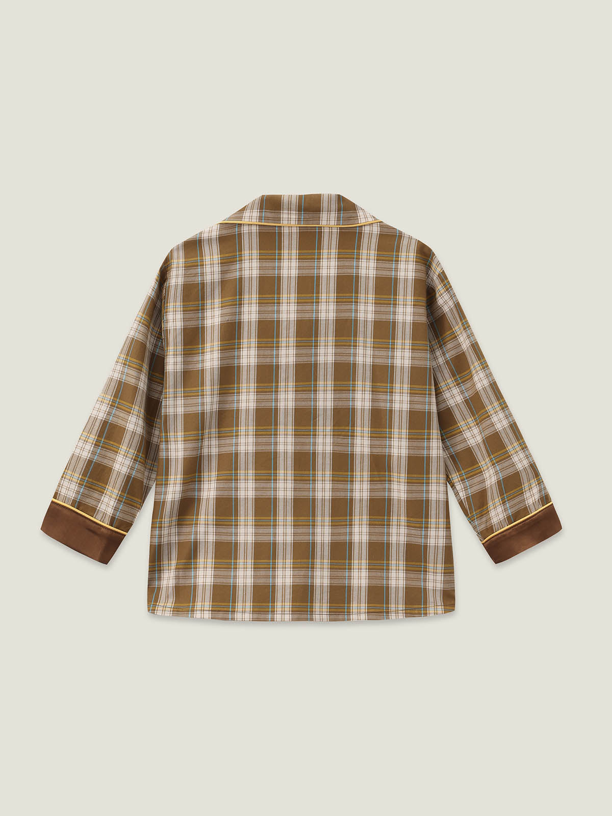 kids-brown-plaid-pajamas