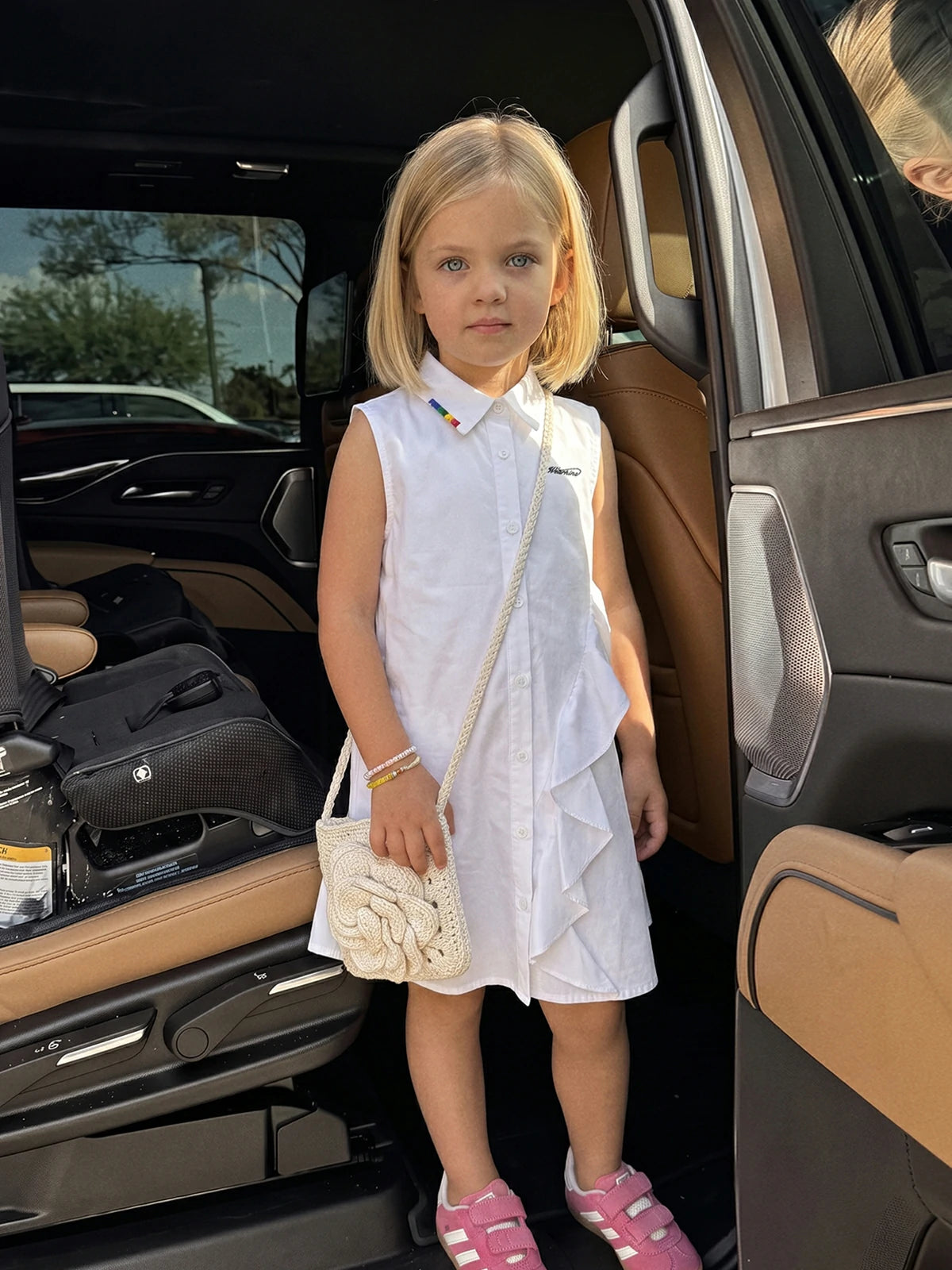 Cascading Ruffle Sleeveless Dress For Kids | KINS CLASS