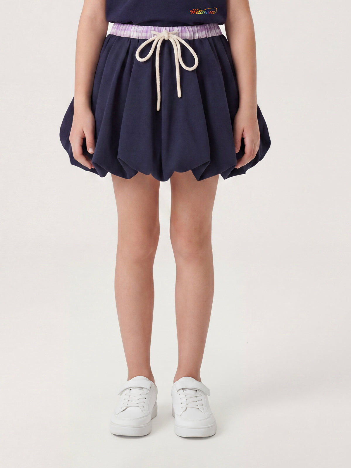 Kins Class Prinzessinnen-Kragen-Crop-Polo-Shirt & bauschiger Minirock für Kinder