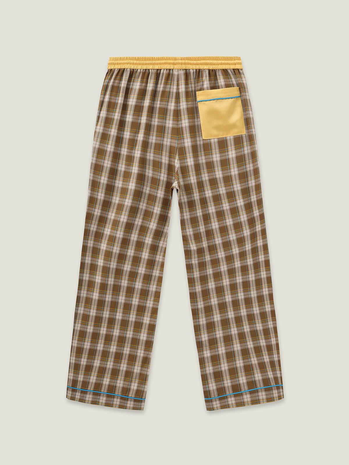 adults-brown-plaid-pajamas-set