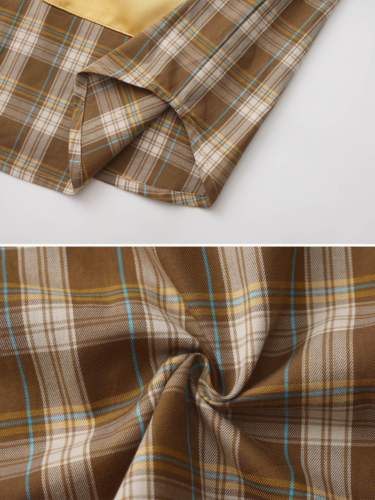adults-brown-plaid-pajamas-set