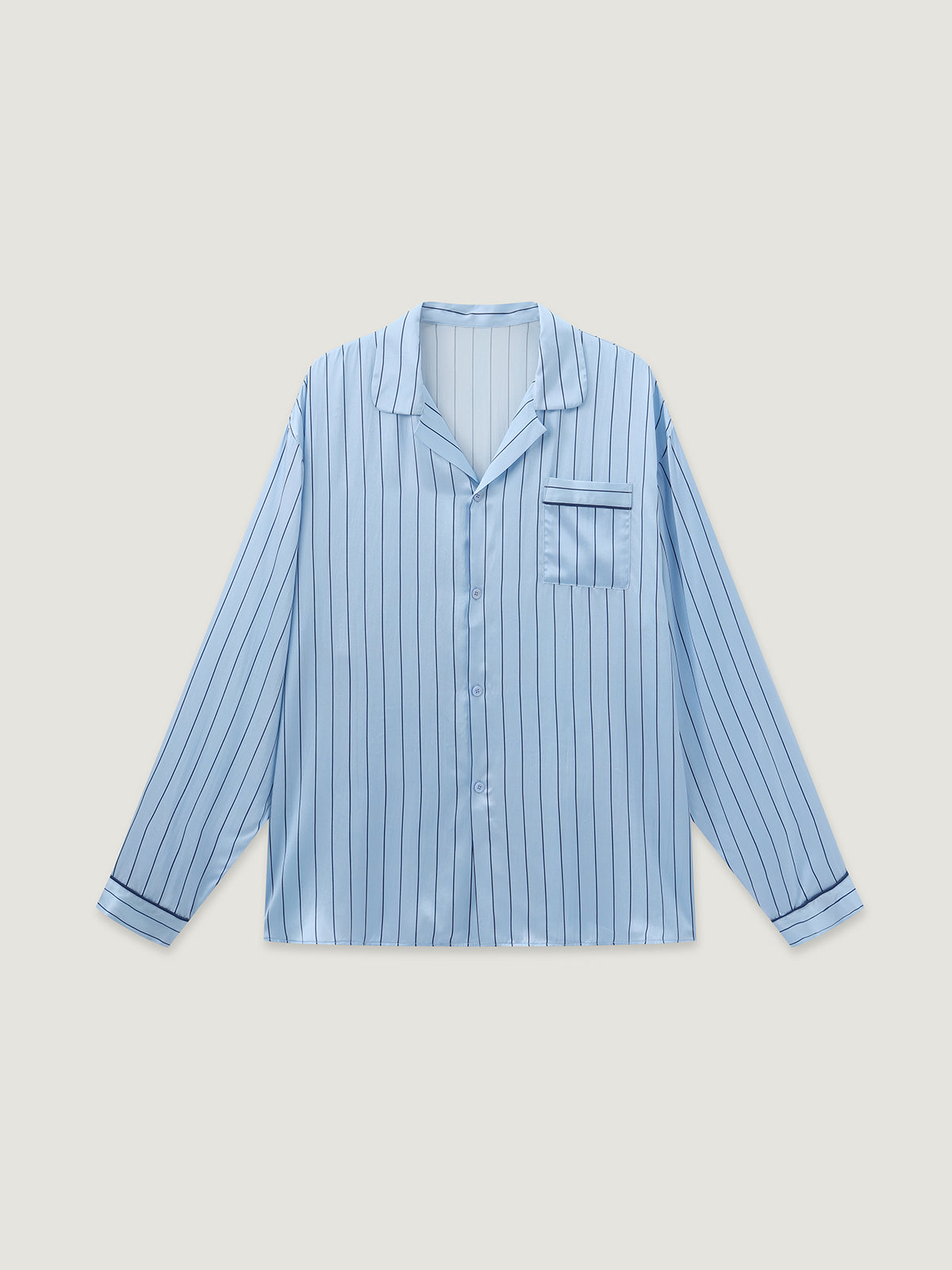Cozy Nest Silk Striped Pajamas Set For Adults