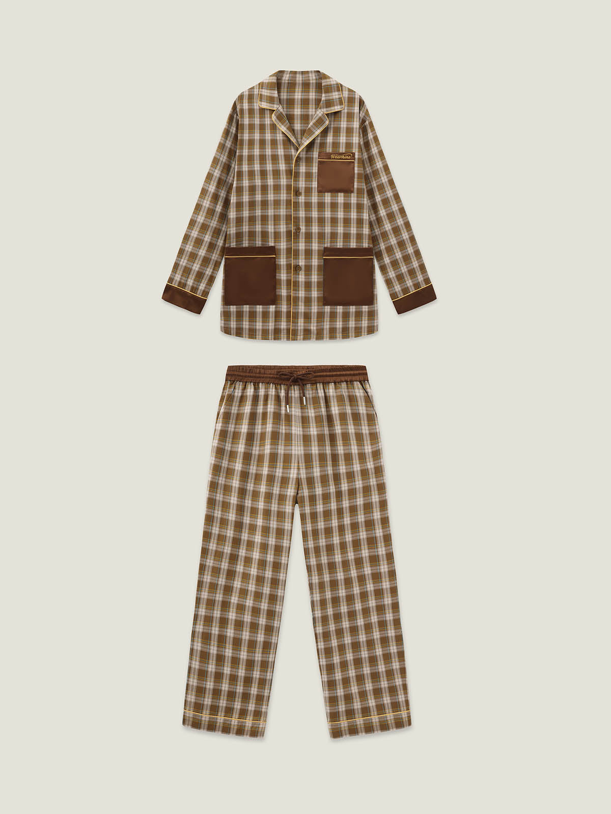 adults-brown-pajamas-set