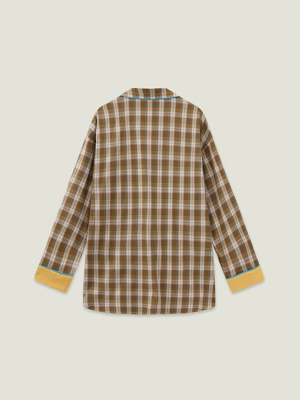 adults-brown-plaid-pajamas-set
