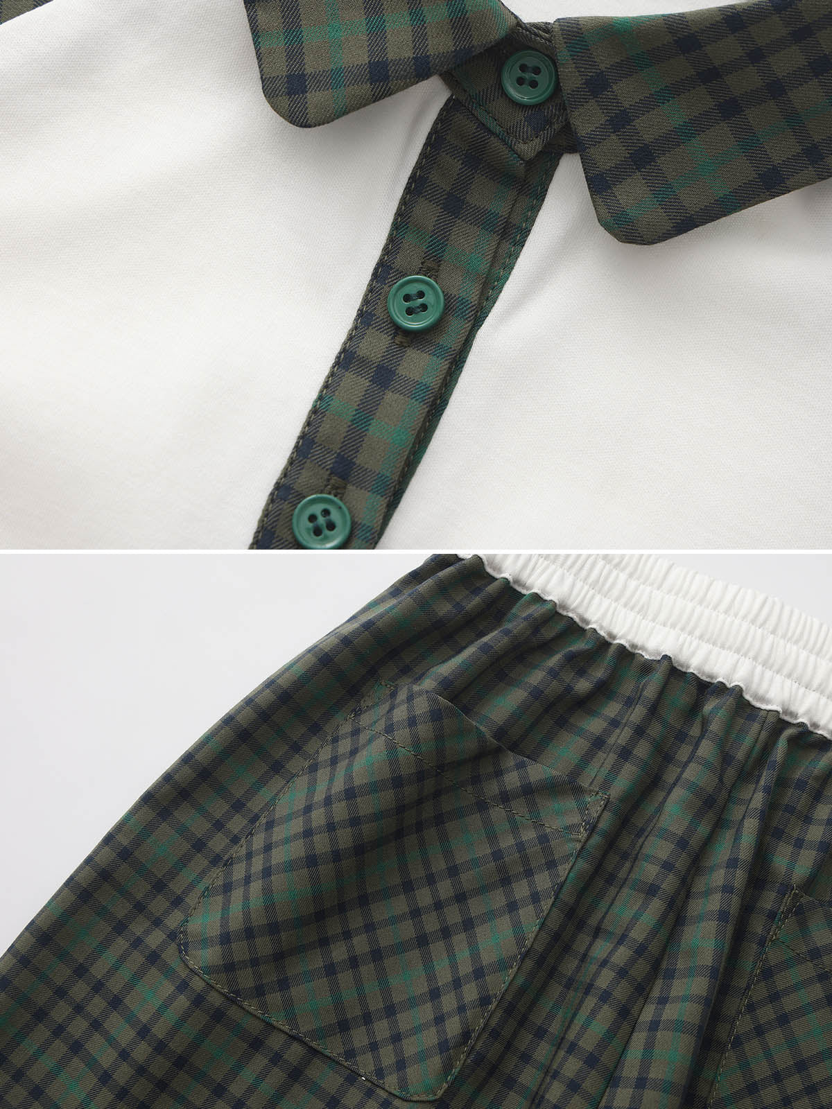 plaid-patchwork-suit-for-kids