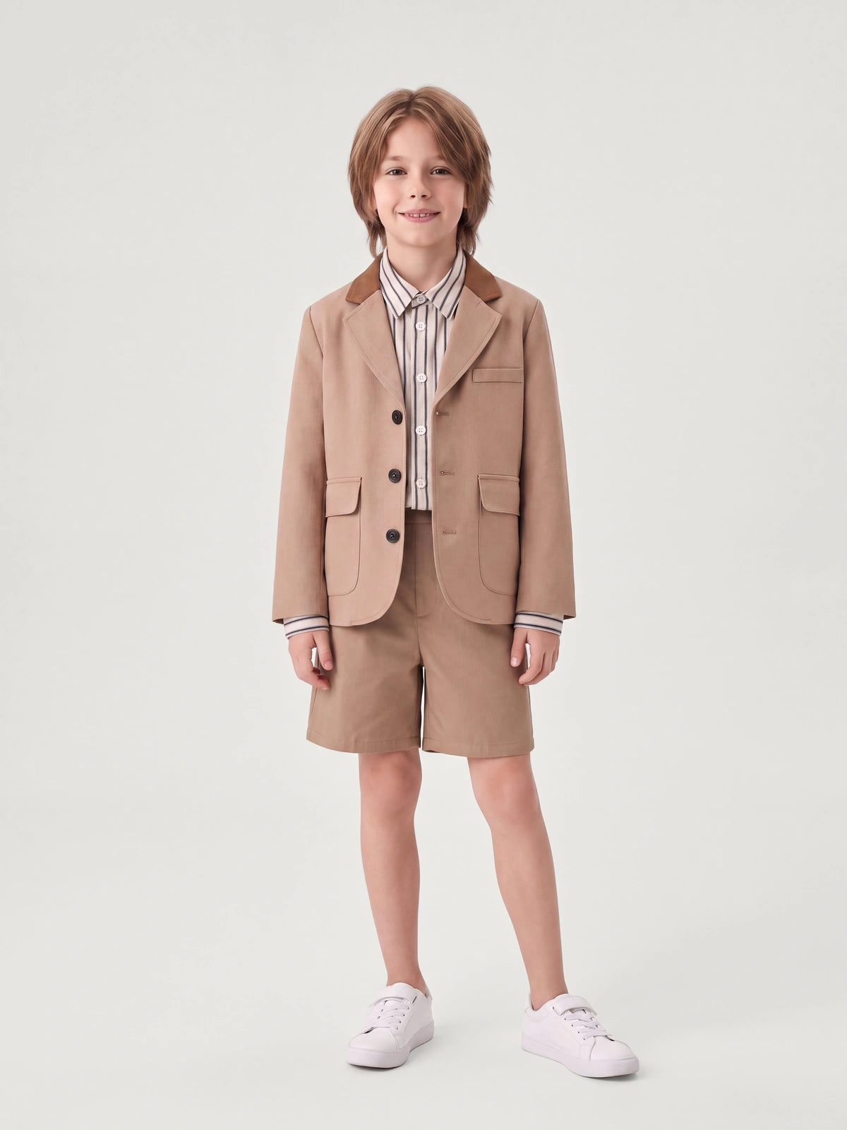 Preppy Blazer Shirt & Shorts Suits for Kids | KINS CLASS