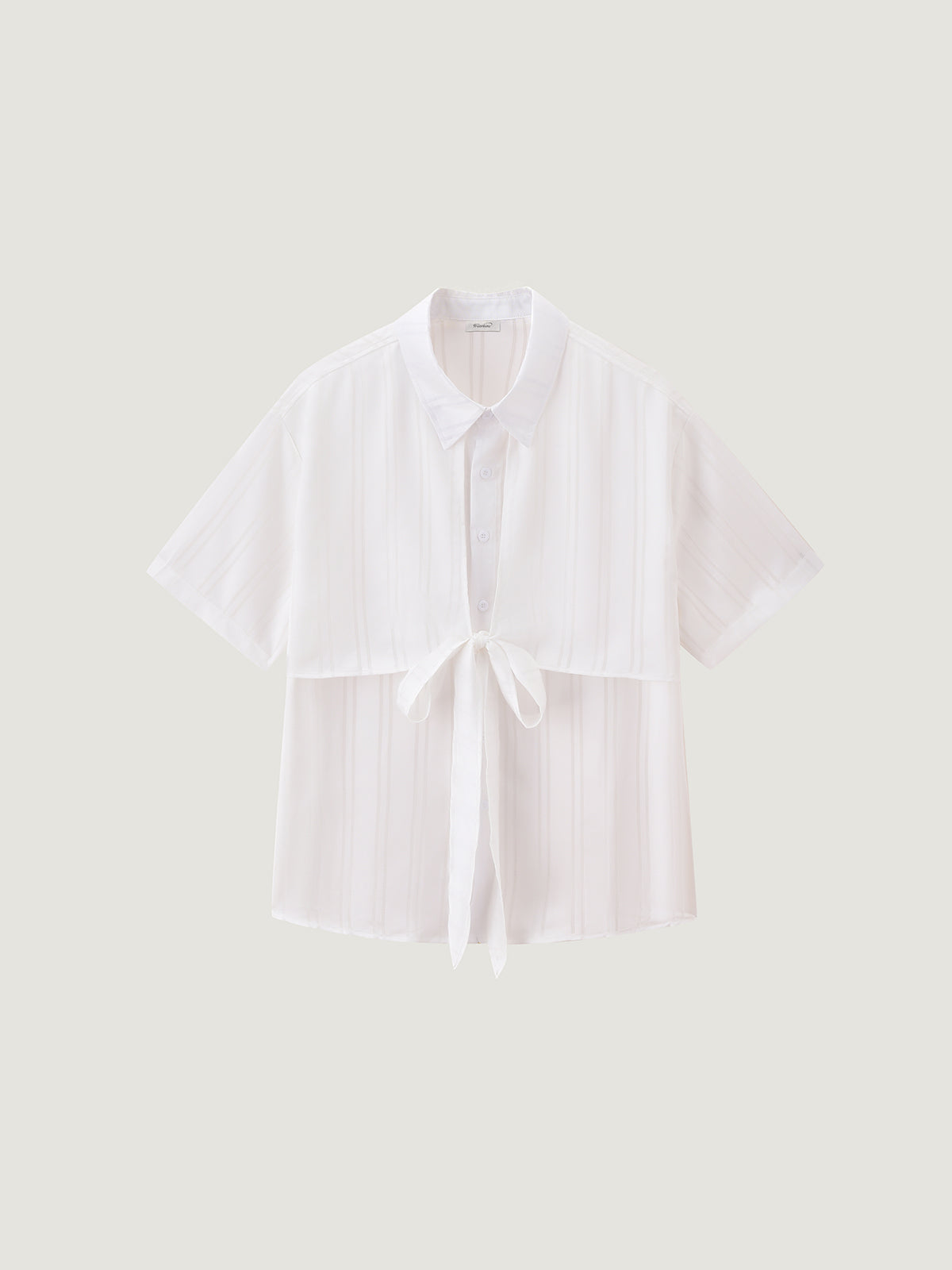 Sunny Escape Tie-Front Shirt For Adults