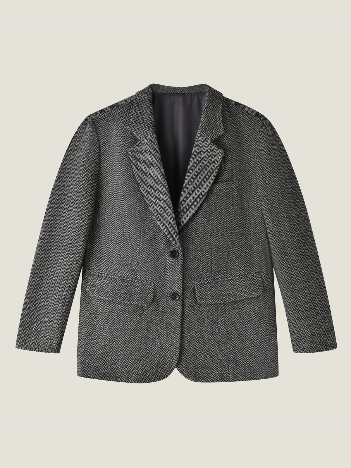 Herringbone Blazer Shirt Pants Set | KINS CLASS