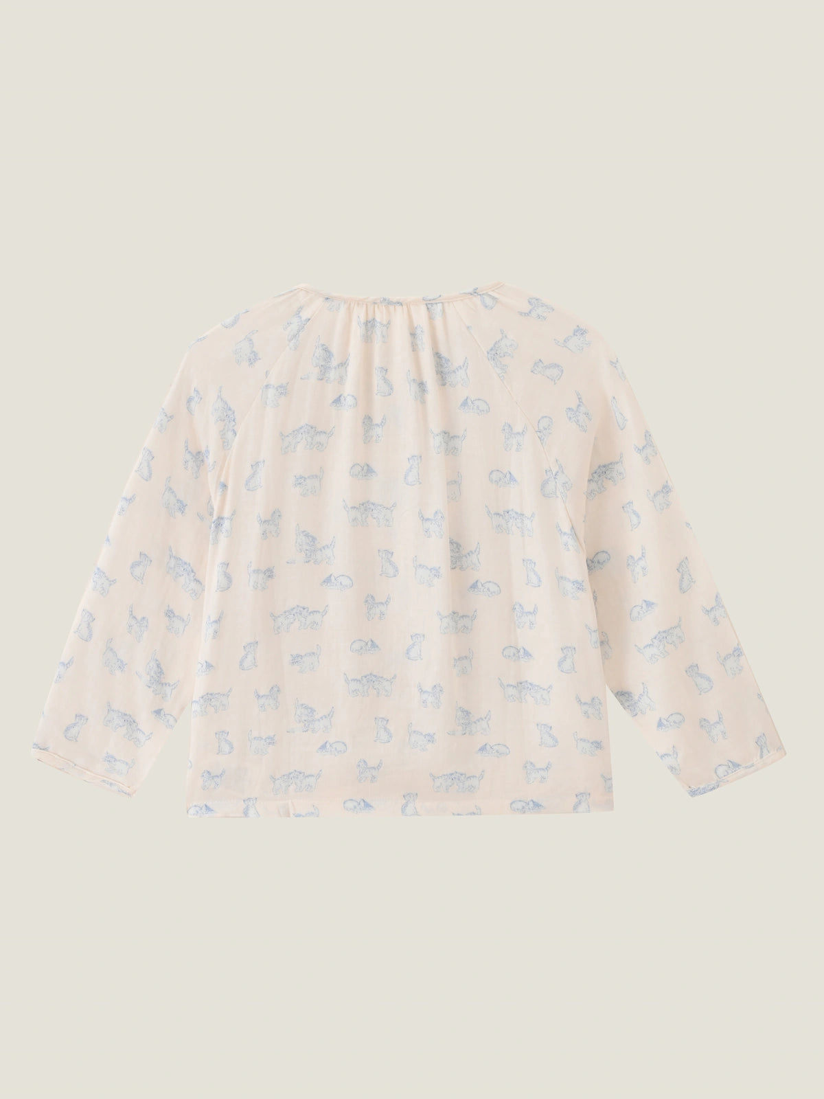 Kid's Blue Cat Print Pajamas Set | COZY NEST