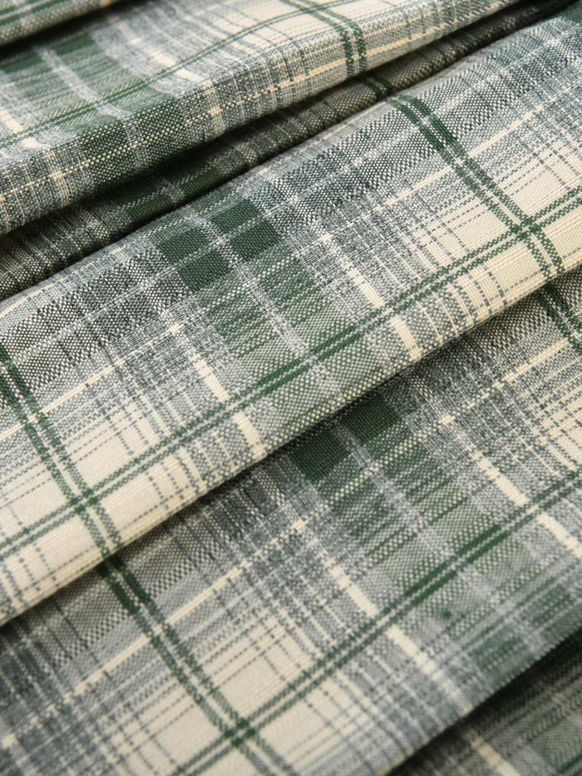 Kins Class Preppy Green Plaid Pleated Mini Skirt For Adults