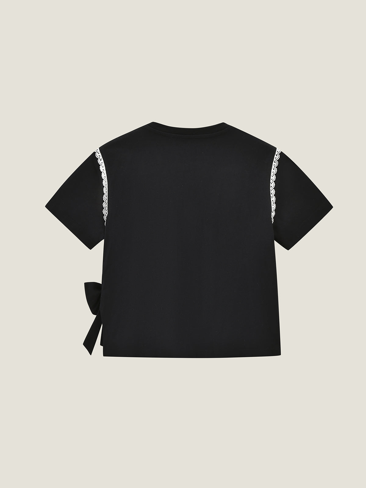 Pride Month T-Shirt With Lace Trim, Bow & Rainbow Embroidery For Kids