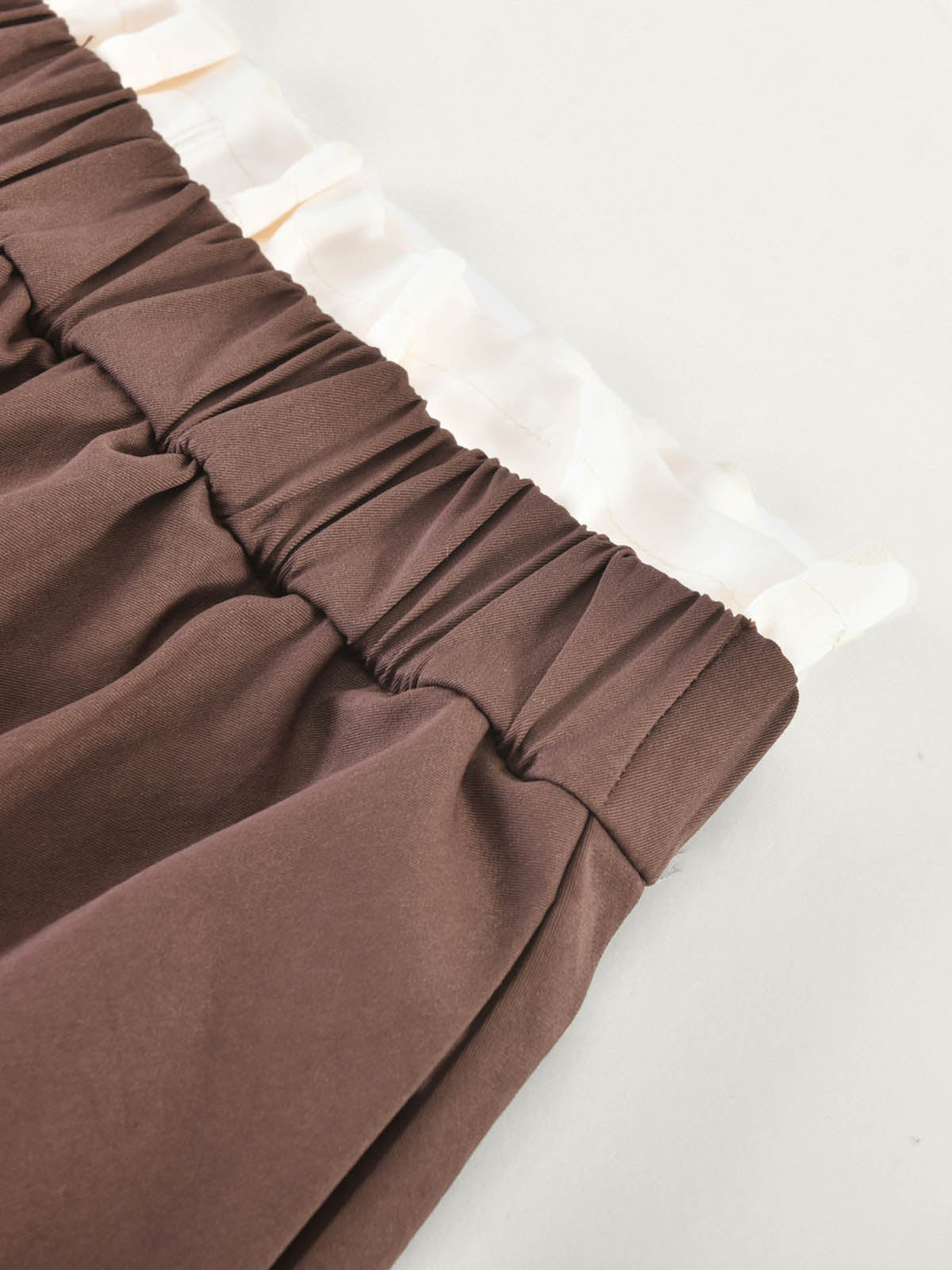 Kins Class Preppy Puffy Hem Mini Skirt For Adults