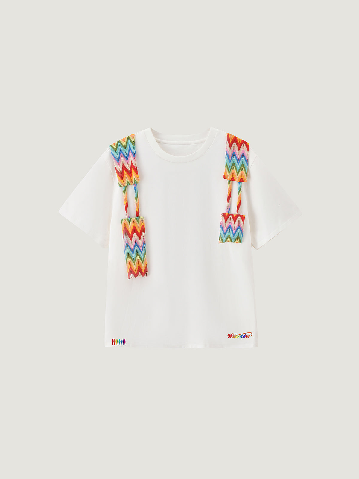 Pride Month Regenbogen-Häkel-T-Shirt für Erwachsene
