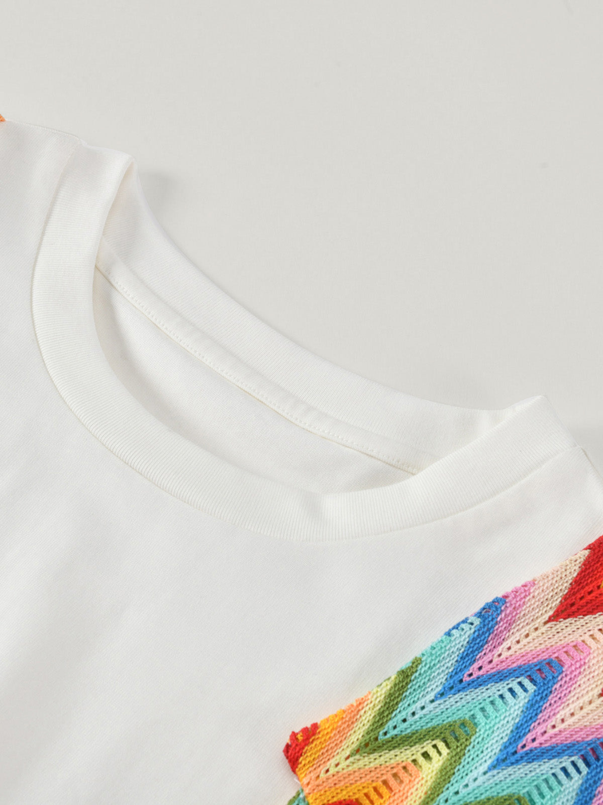 Pride Month Regenbogen-Häkel-T-Shirt für Erwachsene
