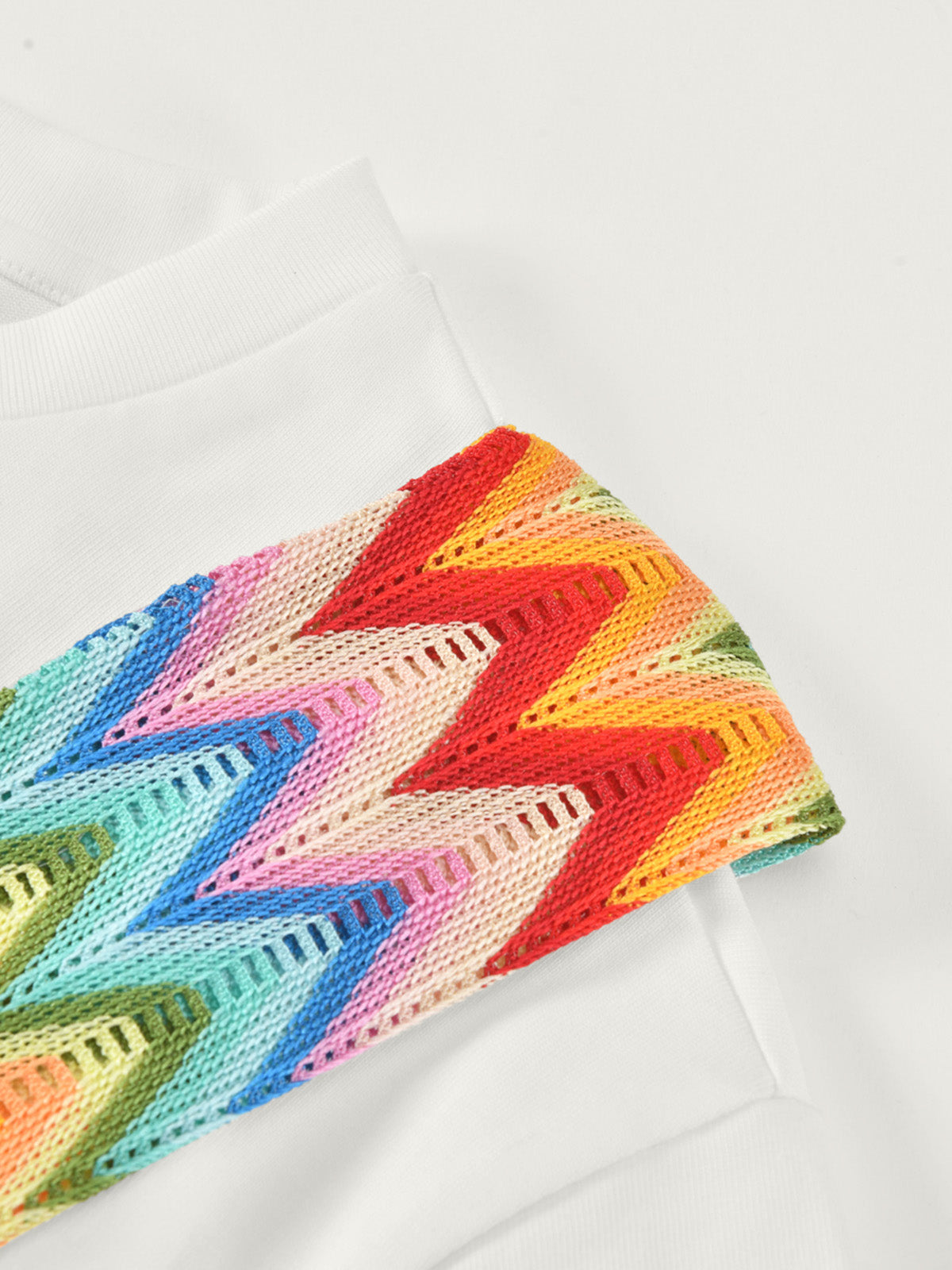 Pride Month Regenbogen-Häkel-T-Shirt für Erwachsene