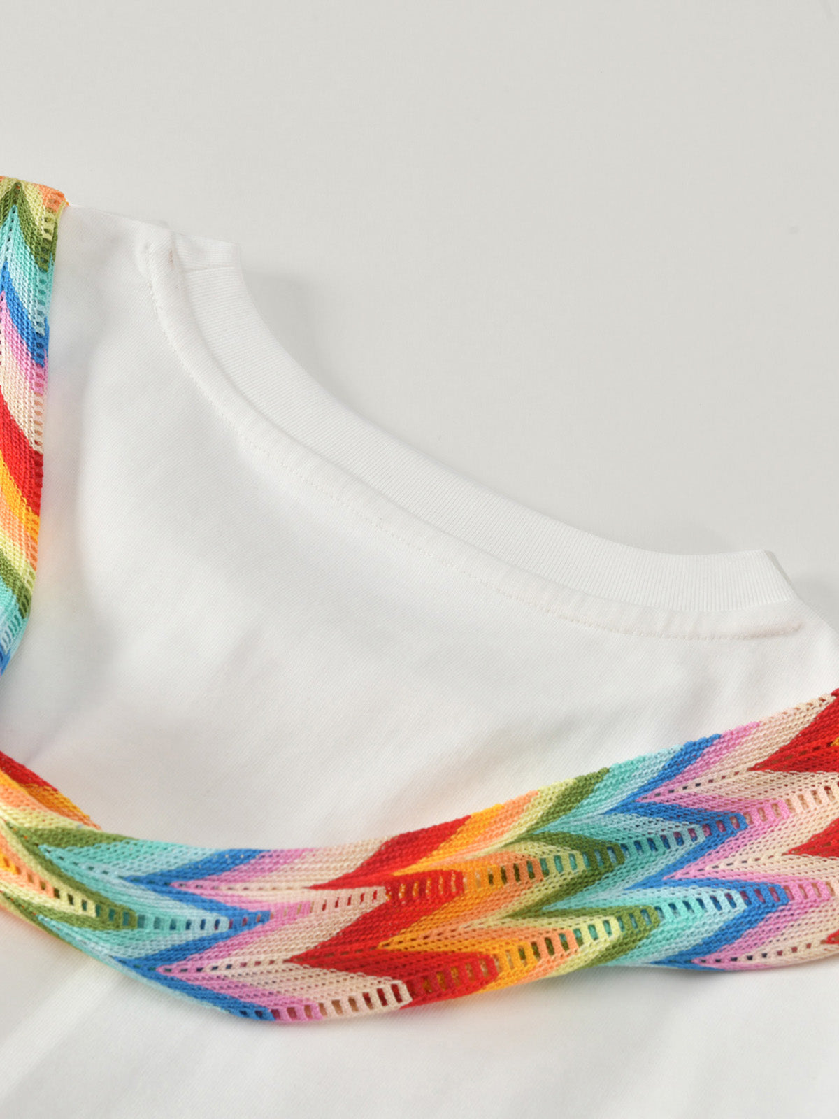 Pride Month Adult's Rainbow Crochet T-Shirt