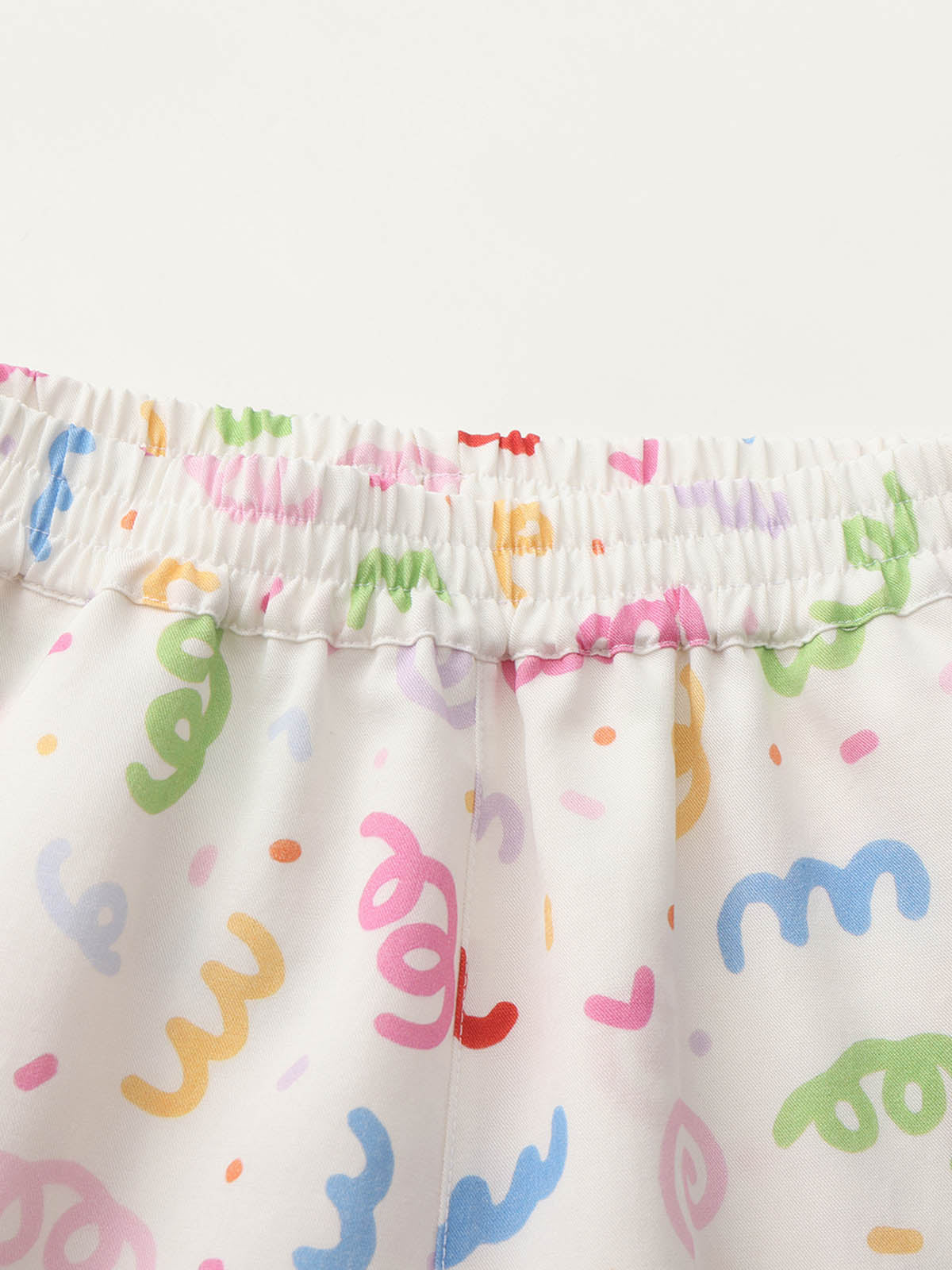 Sunny Escape Expressive Picot Edge Shirt & Shorts Set For Kids
