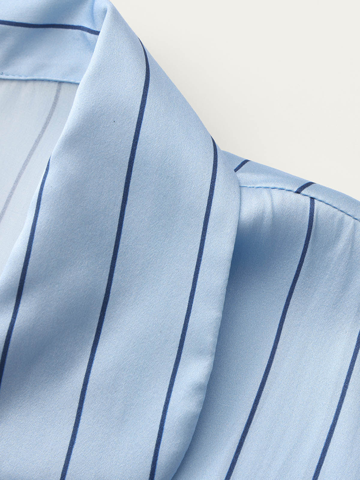 Cozy Nest Silk Striped Pajamas Set For Adults