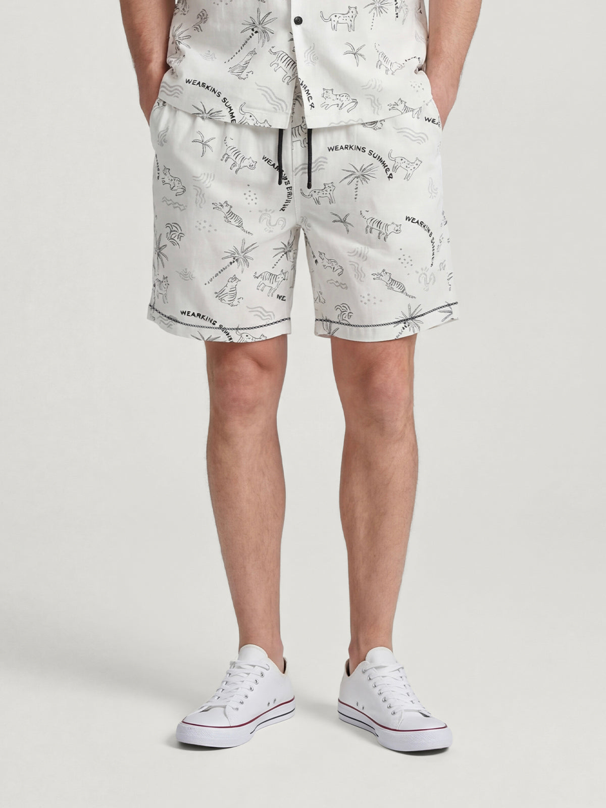 Breezy Zoo Hemd-Shorts-Set mit Aufdruck | SUNNY ESCAPE