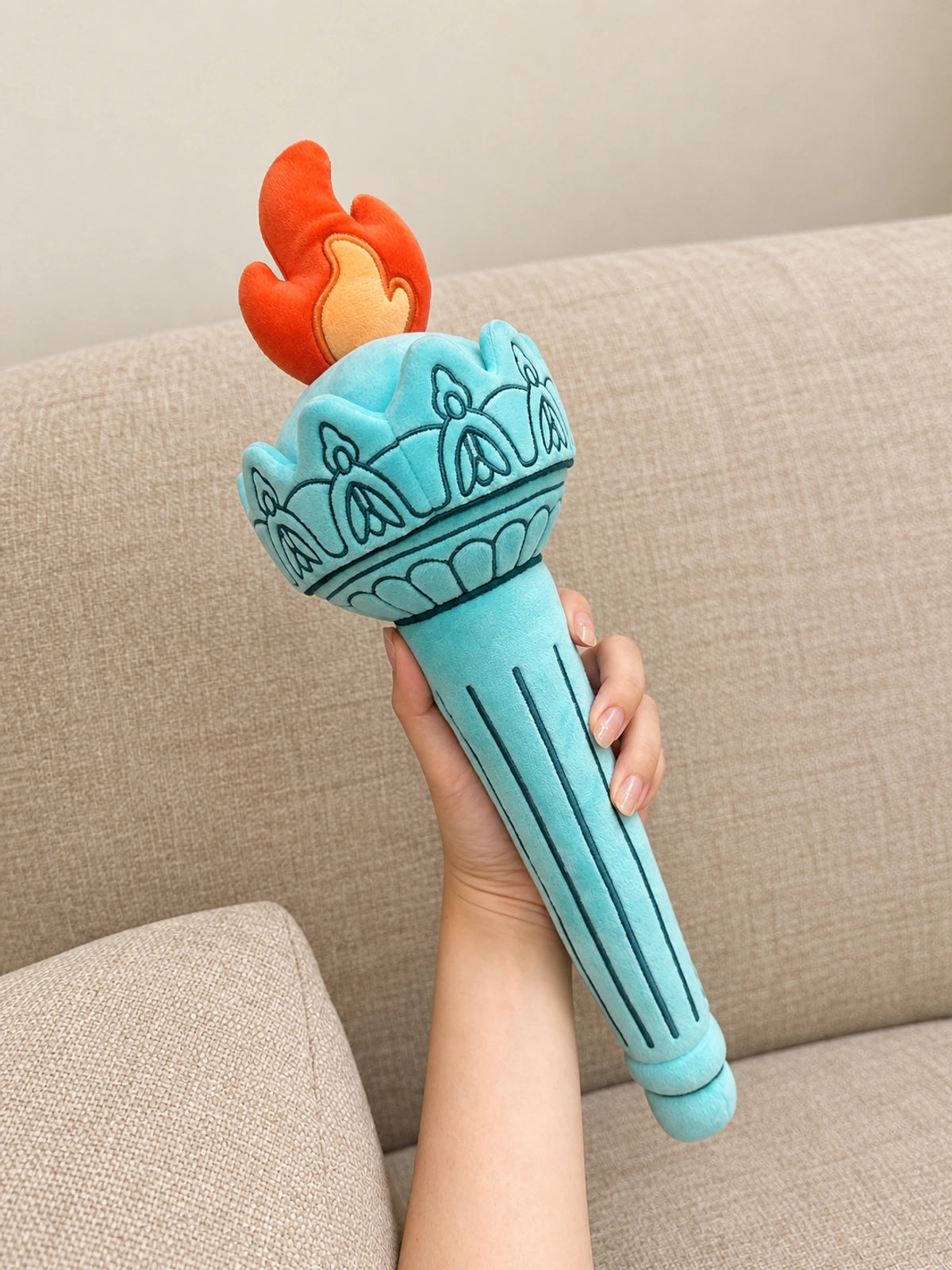 Statue of Liberty Costume Robe Set with Crown & Plush Torch