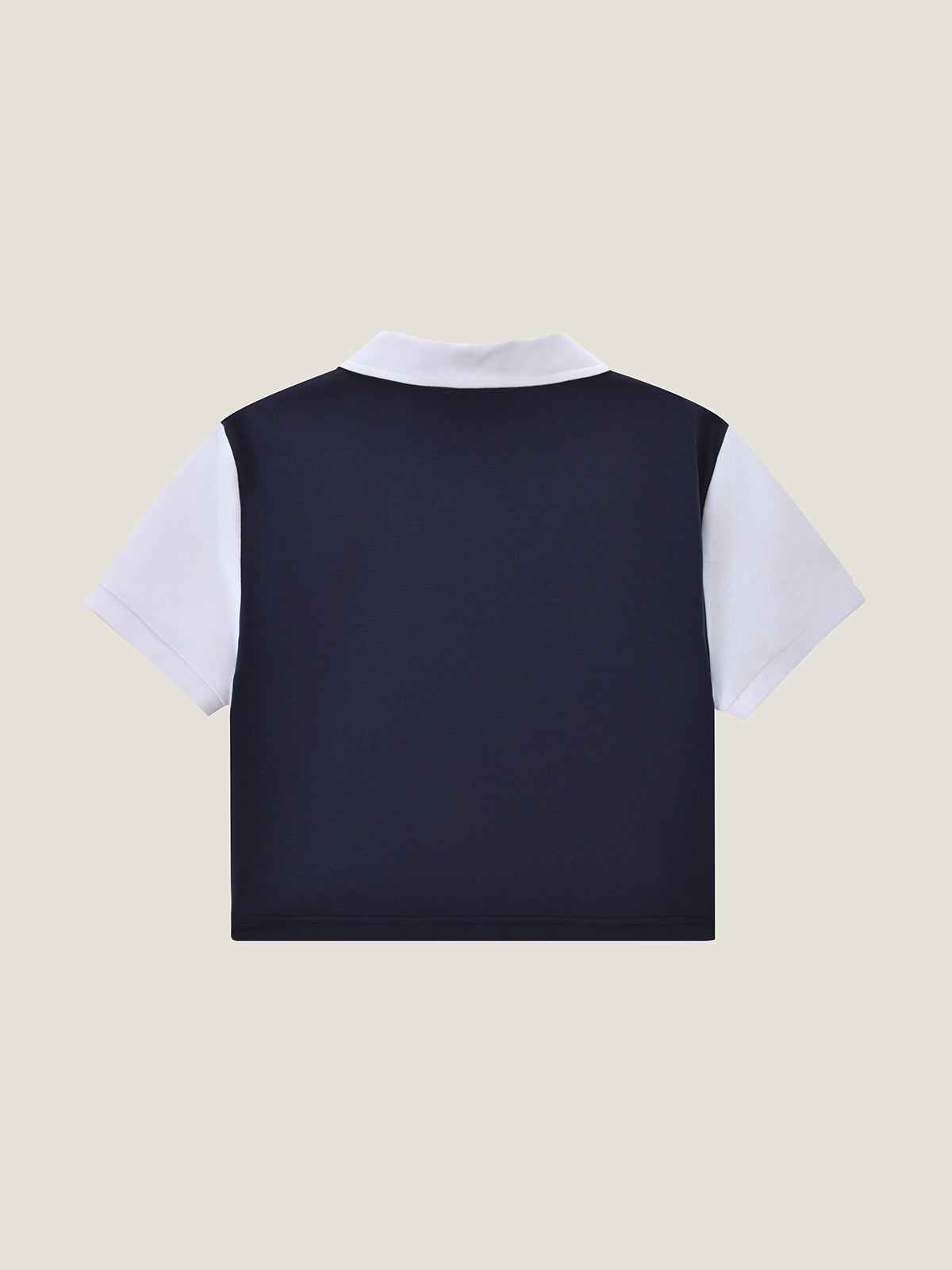 Kins Class Princess Collar Crop Polo Tee for Adults