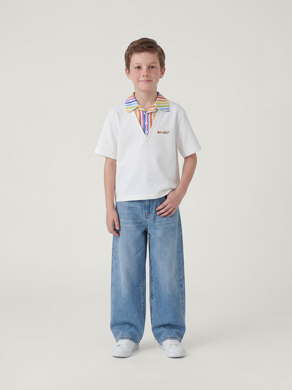 Pride Month Parade Picnic Collar Tee for Kids
