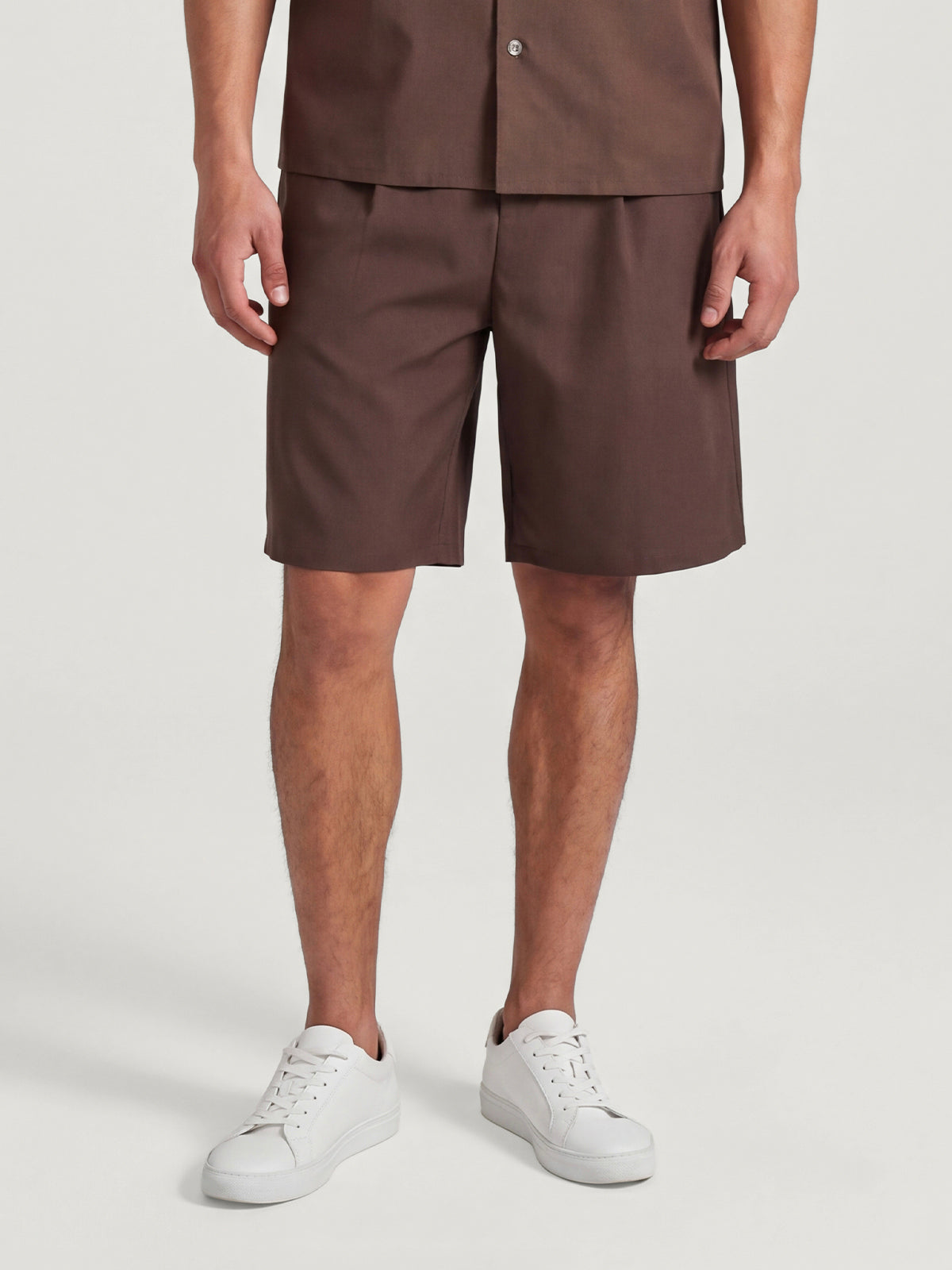 Kontrast Plaid Kragen Kurzarmhemd & Shorts Set für Erwachsene | KINS CLASS