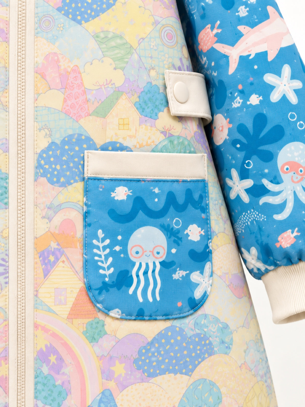 Ocean Floral Print Matching Family Onesies