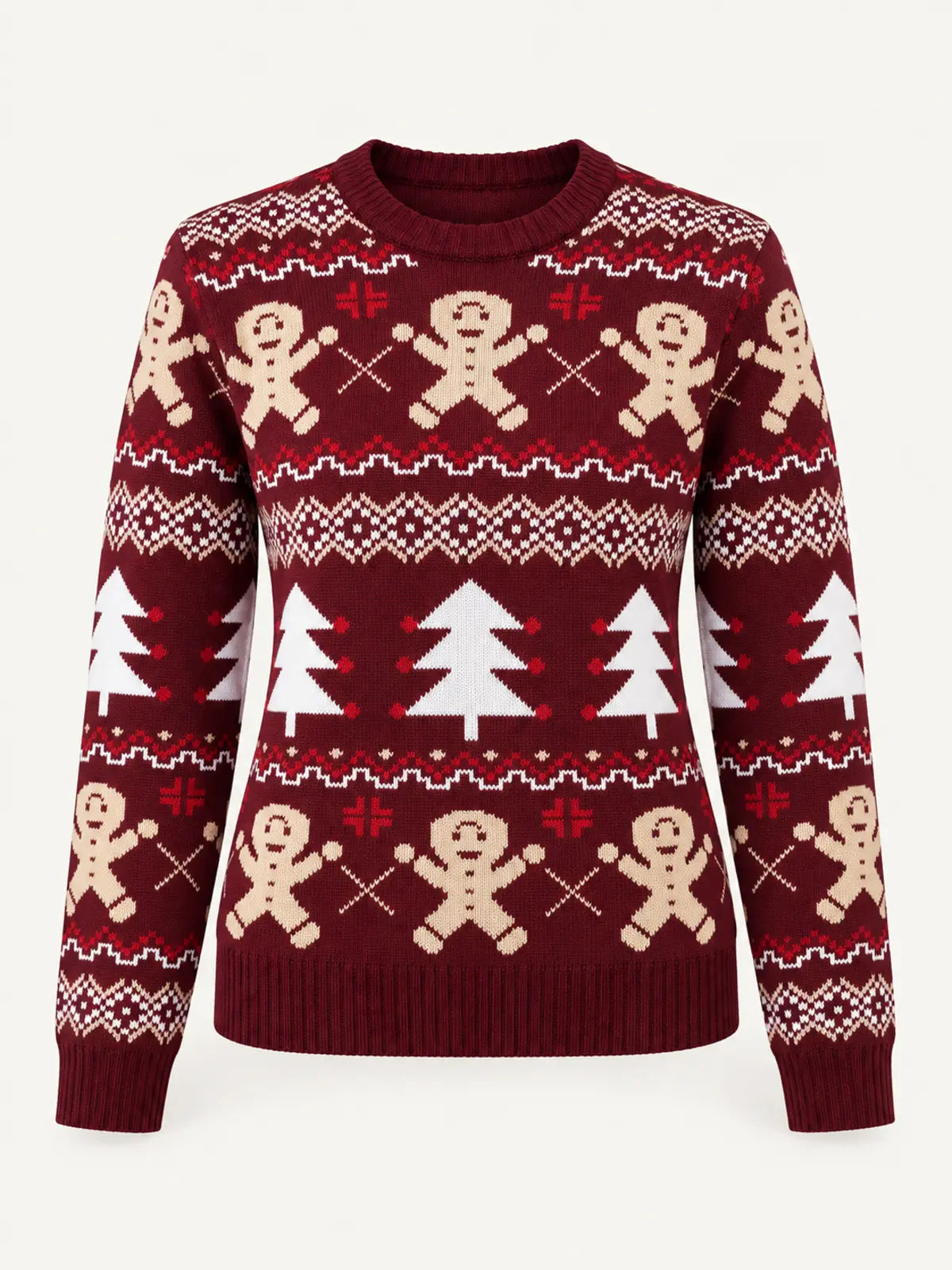 Gingerbread Man Christmas Jacquard Sweater