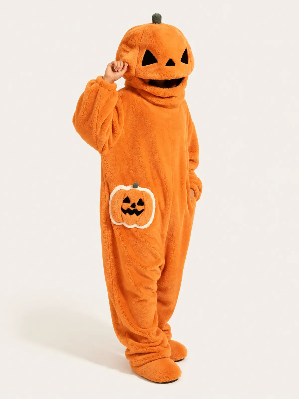 Spooky Funny Halloween Pumpkin One‑Piece Pajama