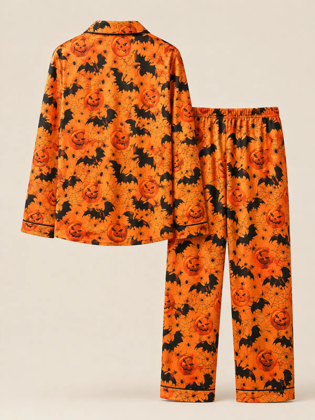 Halloween Printed Long‑sleeve Pajama Set