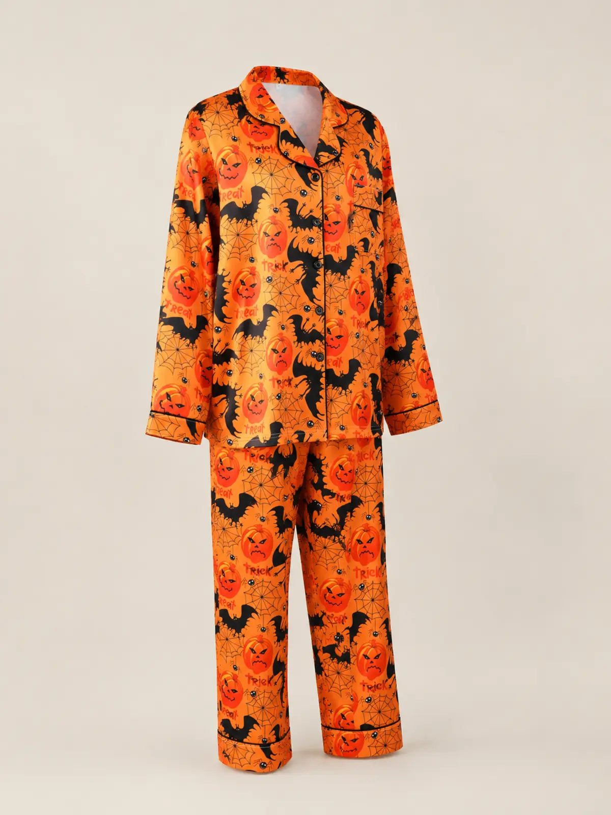 Halloween Printed Long‑sleeve Pajama Set