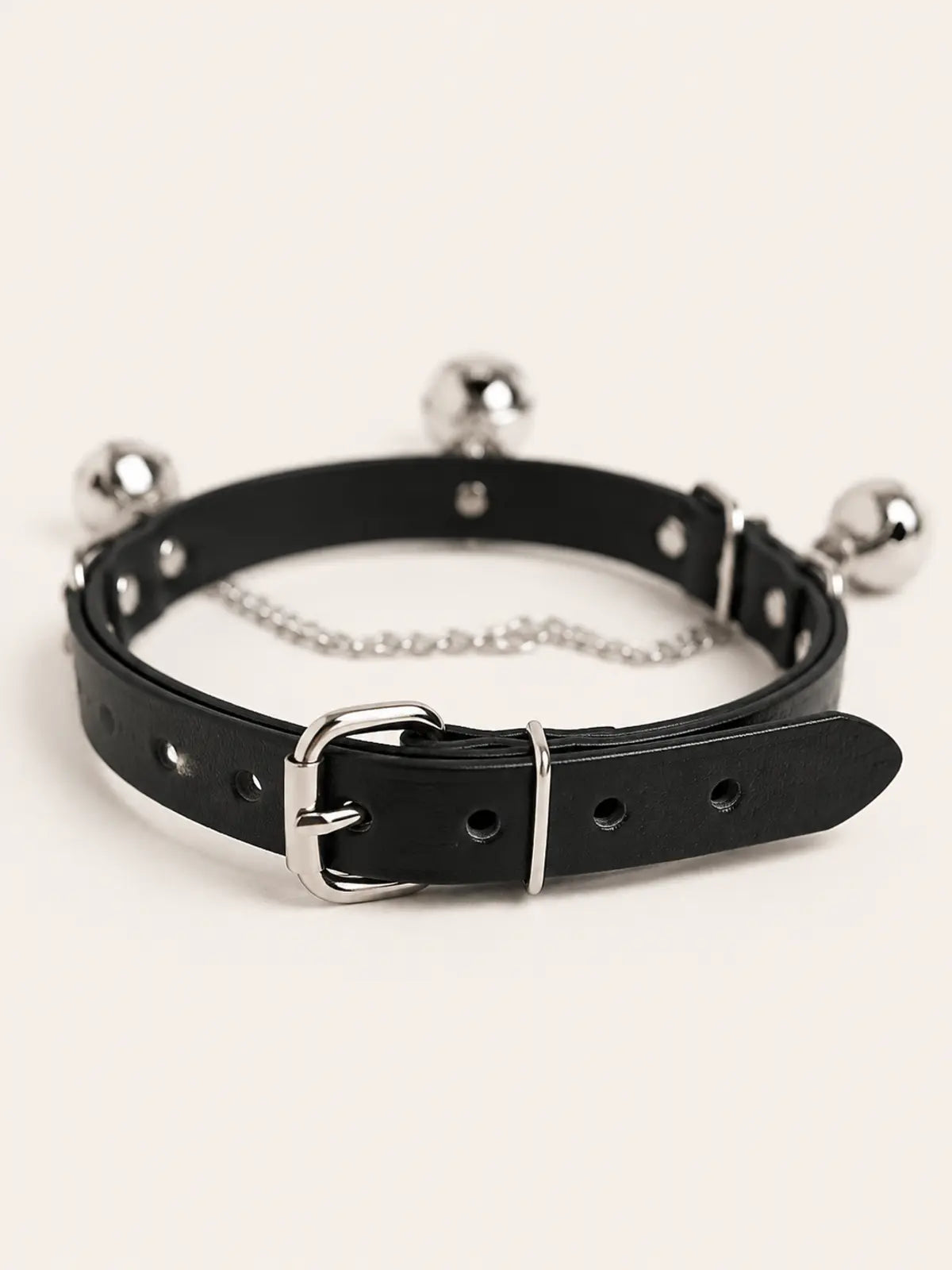 Goth Punk Spike Studded Leather Choker Collar