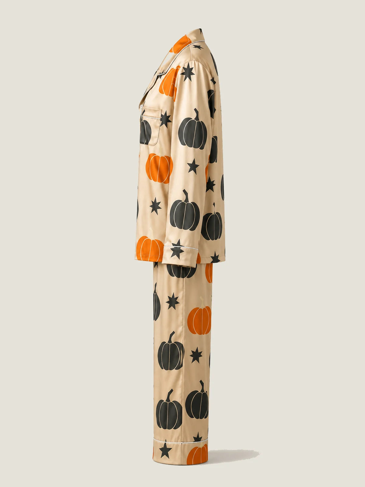 Family Matching Halloween Pumpkin Print Pajama Set