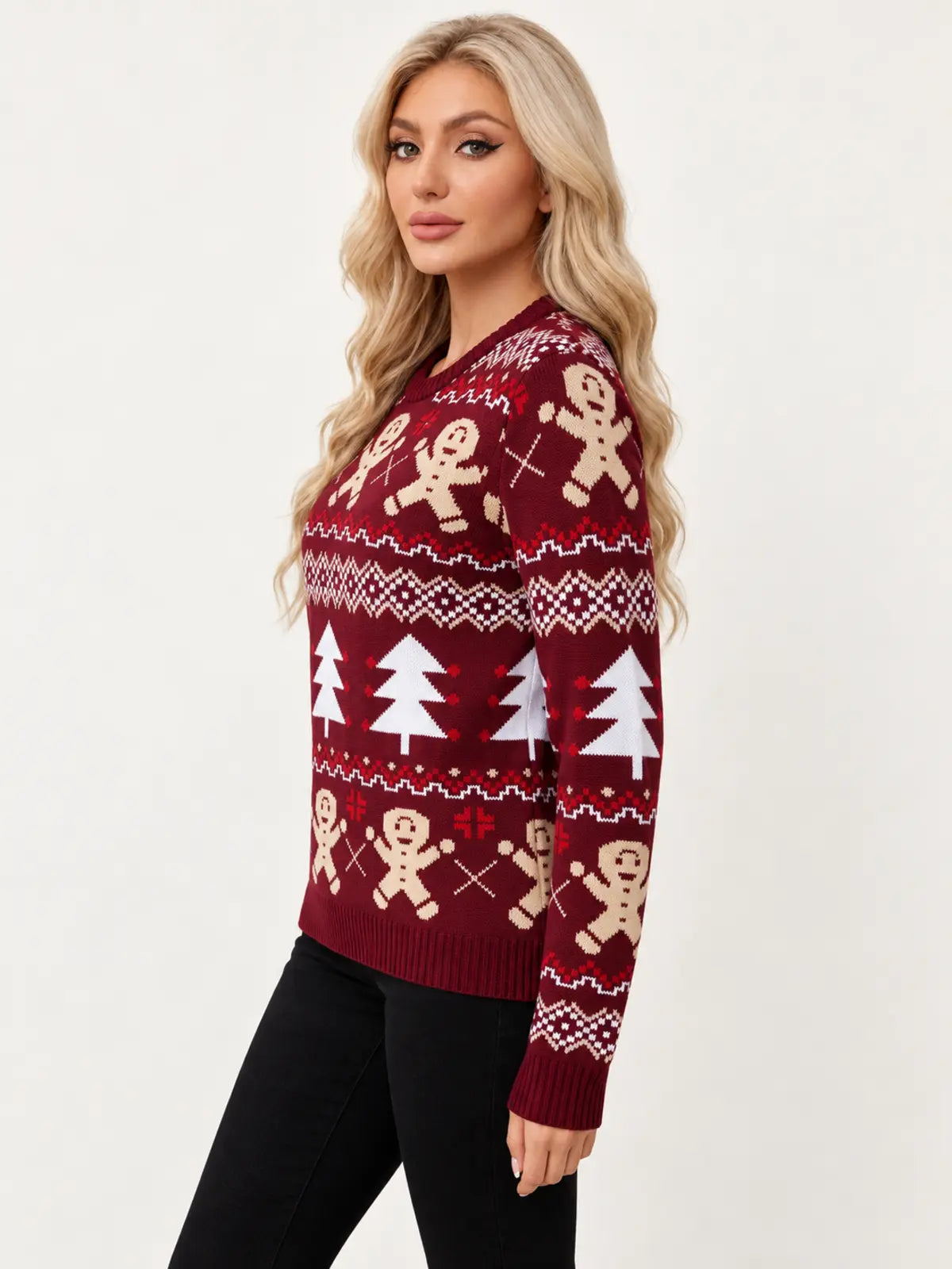Gingerbread Man Christmas Jacquard Sweater