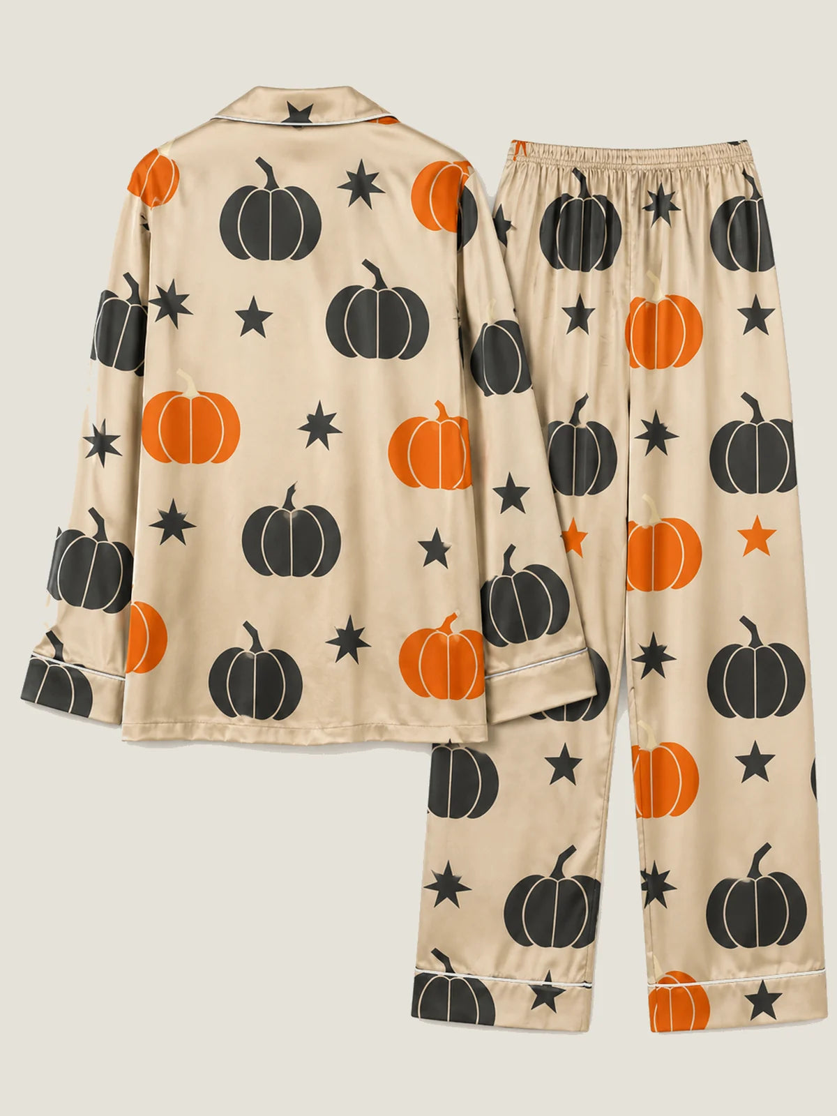Family Matching Halloween Pumpkin Print Pajama Set