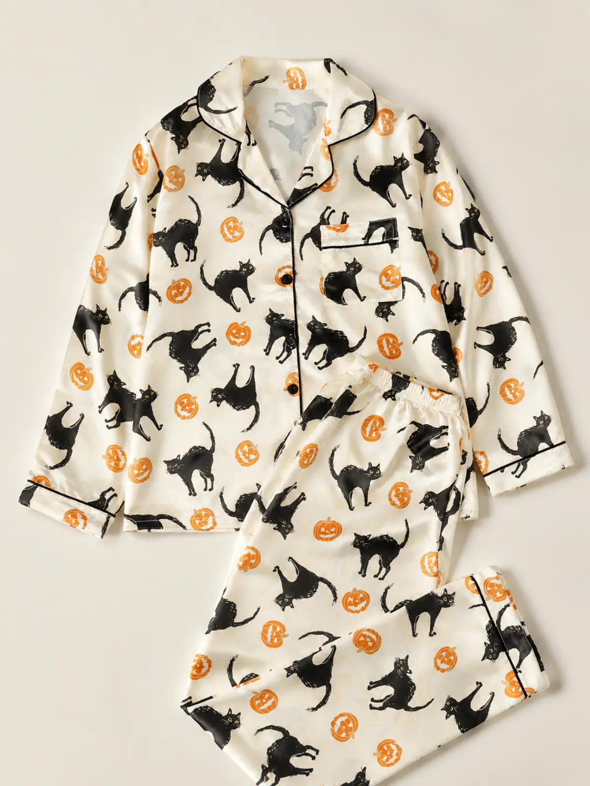 Halloween Pumpkin Print Pajamas