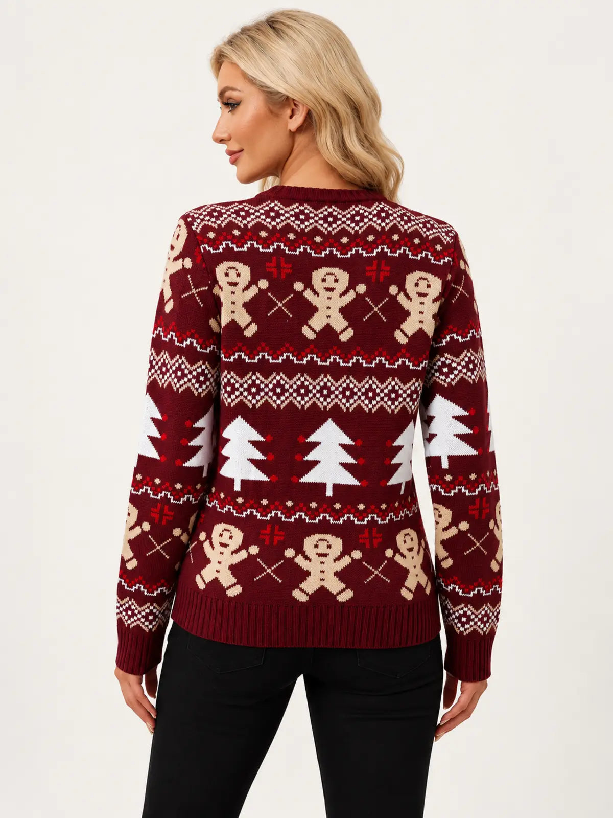 Gingerbread Man Christmas Jacquard Sweater