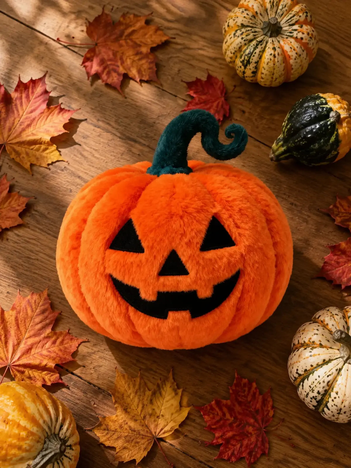 Plush Jack-O’-Lantern Halloween Decoration