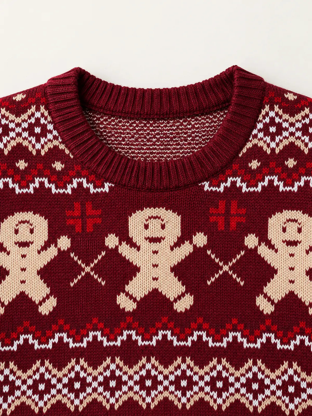 Gingerbread Man Christmas Jacquard Sweater