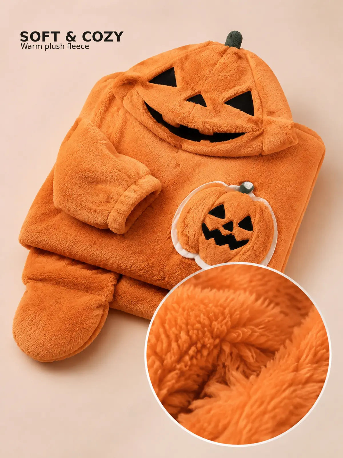 Spooky Funny Halloween Pumpkin One‑Piece Pajama