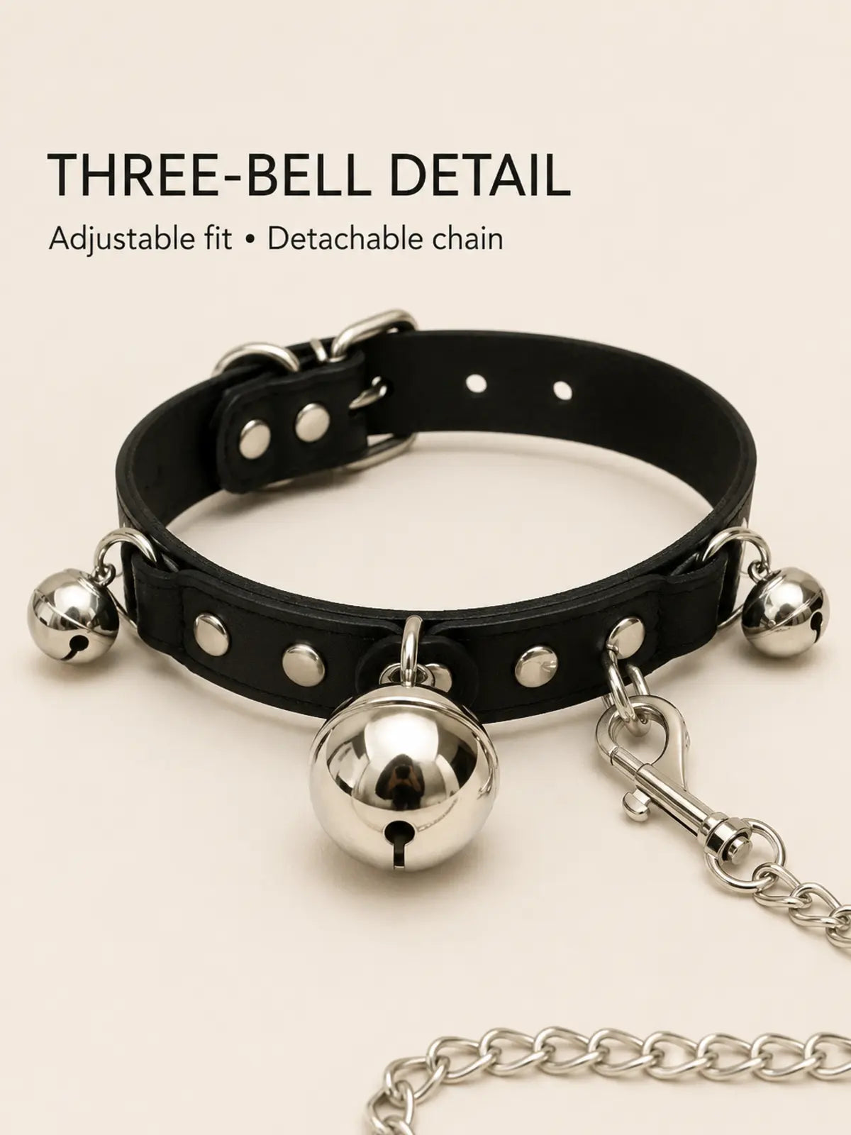 Goth Punk Spike Studded Leather Choker Collar