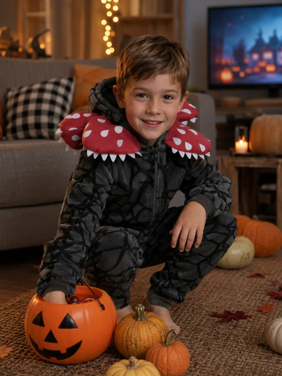 Venus Flytrap Hooded Halloween Onesie Pajamas
